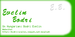 evelin bodri business card
